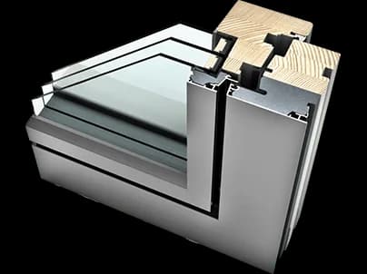 Profil Lemn-Aluminiu Internorm — sectiune transversala